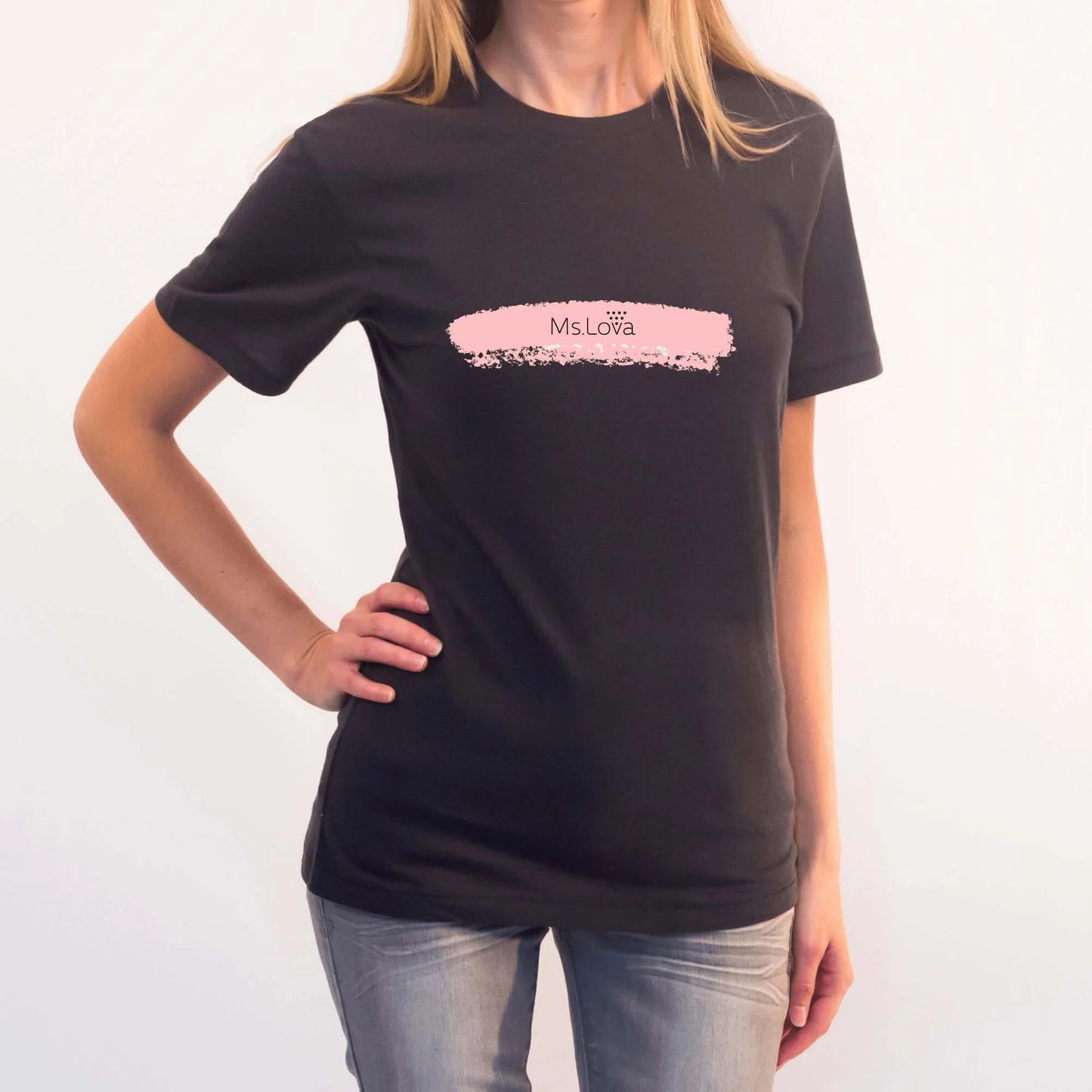 Ladies Ms.Lova T-shirt Black - Ms.Lova tan